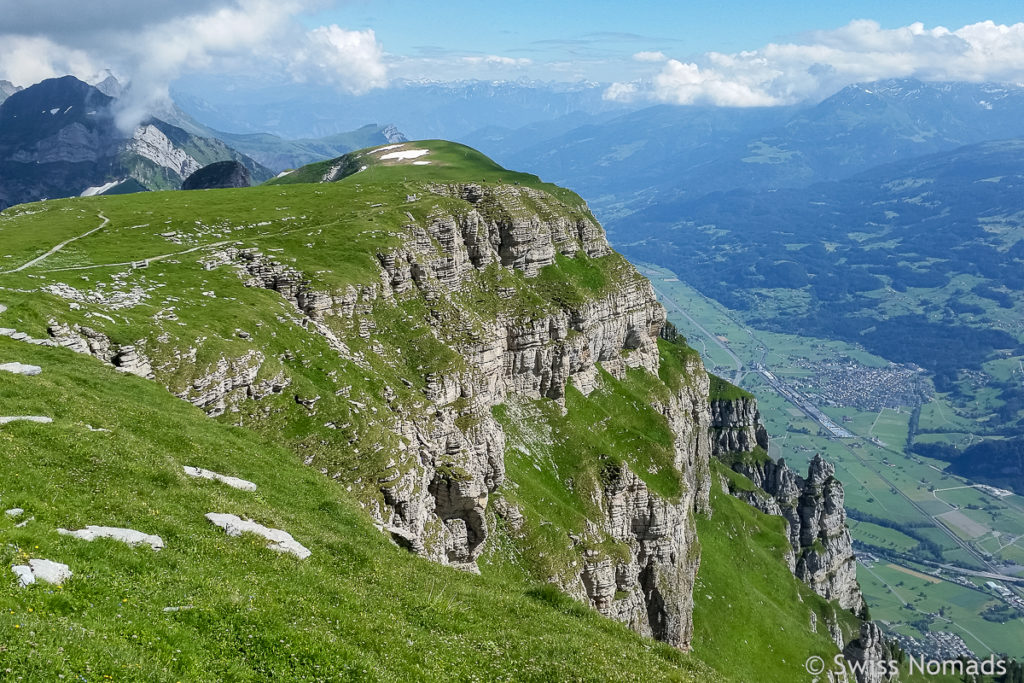 Aussicht auf den Rosenboden auf dem Chäserrugg