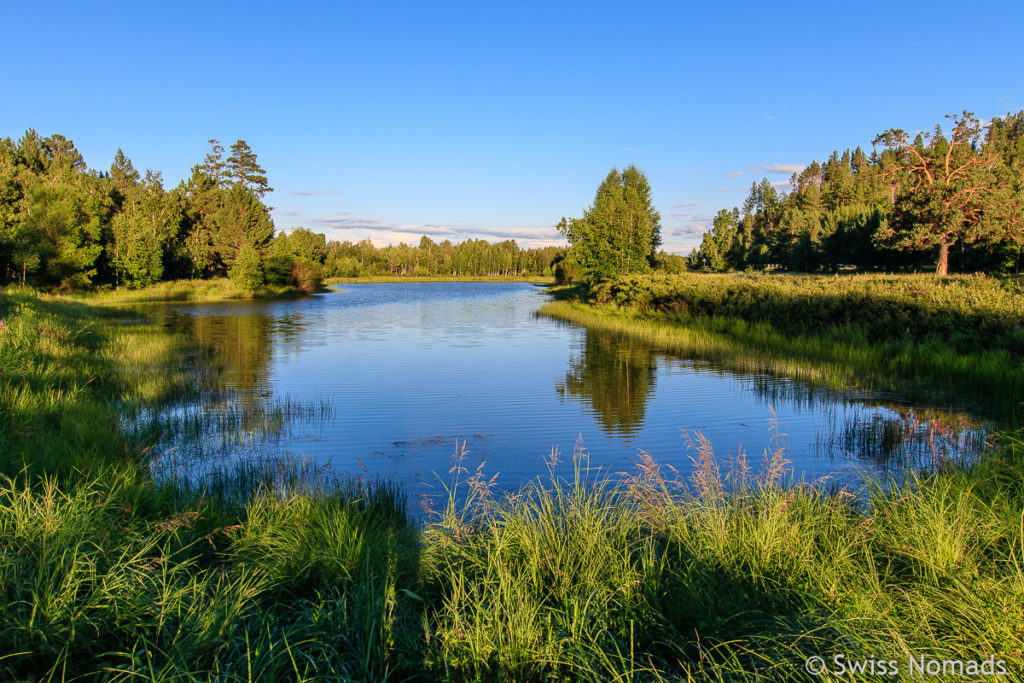 Camping am Wasser auf dem Weg von Wladiwostok zum Baikalsee