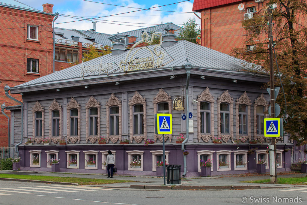 Holz Haus im Ort Tyumen in Sibirien, Russland