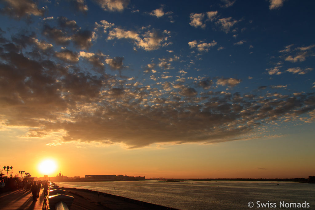 Sonnenuntergang in Nischni Nowgorod, Russland