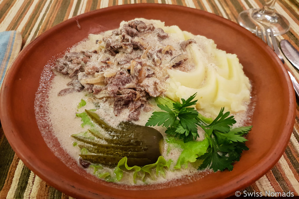 Rinds Stroganoff in Susdal, Russland