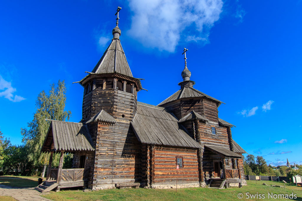 Holzkirche in Susdal entlang dem Goldenen Ring bei Moskau