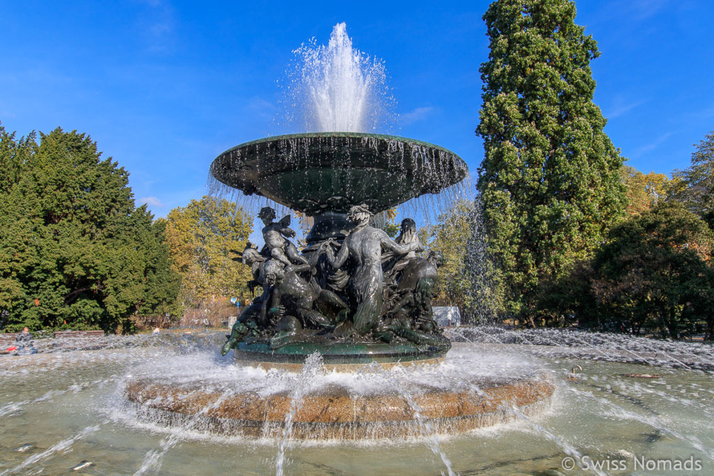 Springbrunnen am Albertplatz in Dresden