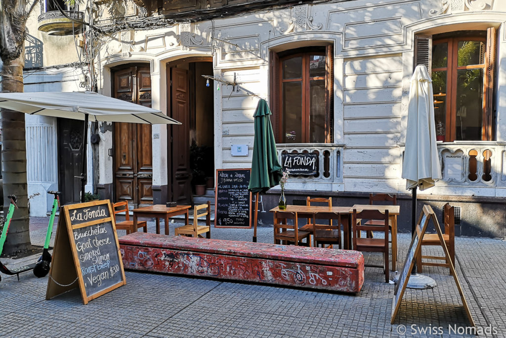 Restaurant in der Fussgängerzone in Montevideo