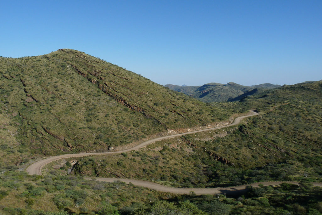 Passstrasse in Namibias Norden