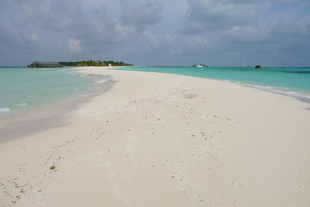 Sandbank auf der Malediven Insel Kuredu