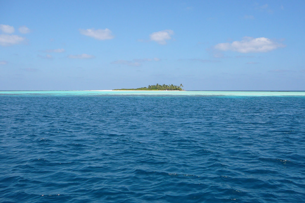 Unbewohnte Malediven Insel