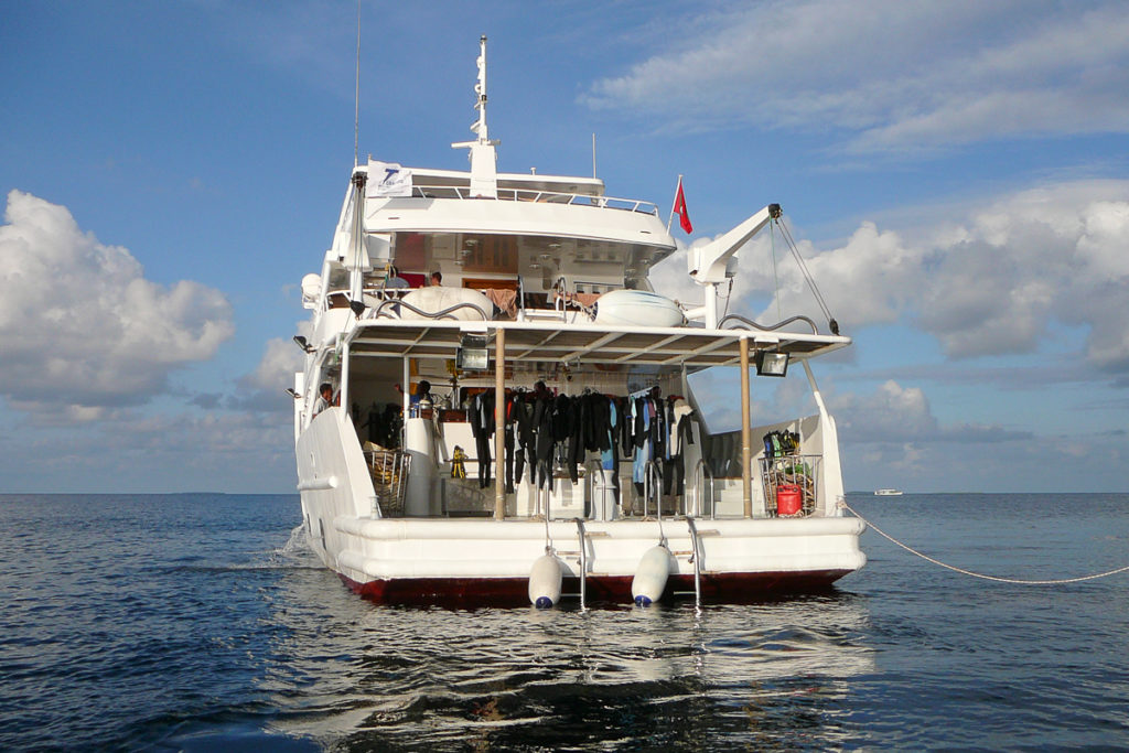 Tauchdeck des Safaribootes