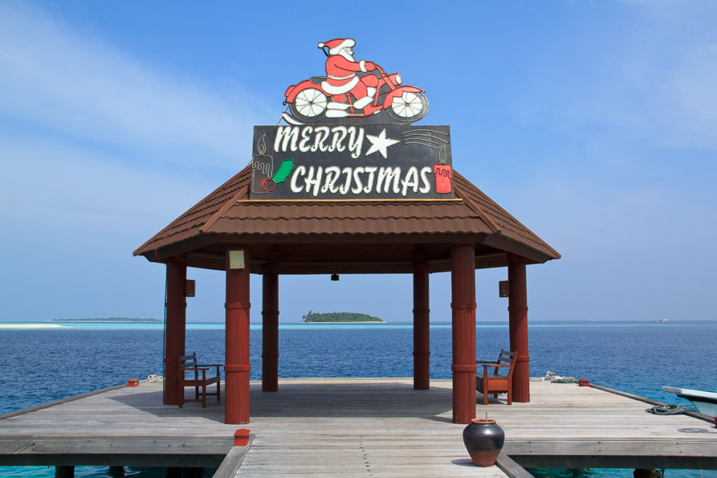 Weihnachten auf der Malediven Insel Komandoo