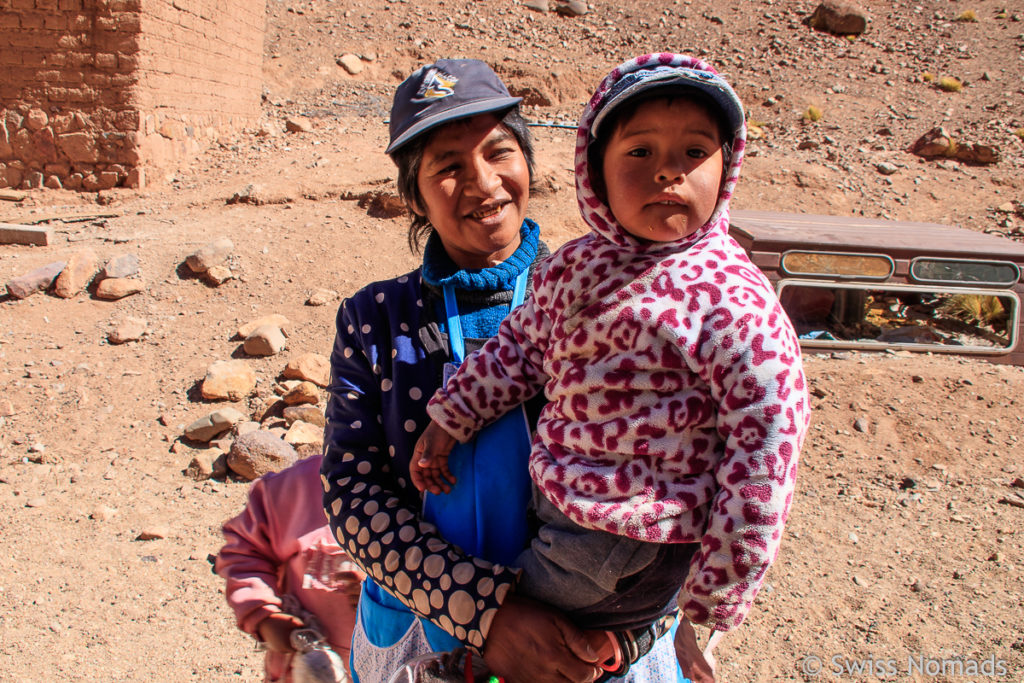 Argentinische Famile die am Abra del Acay lebt