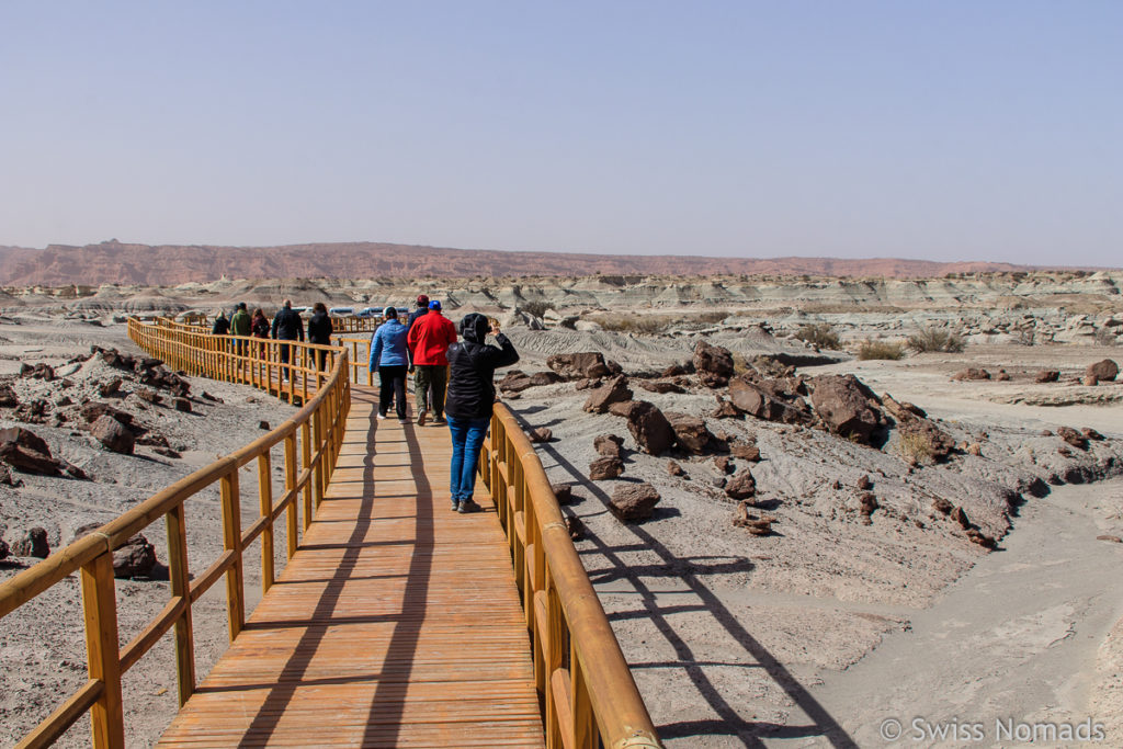 Besuchergruppe am Aussichtspunkt im Ischigualasto