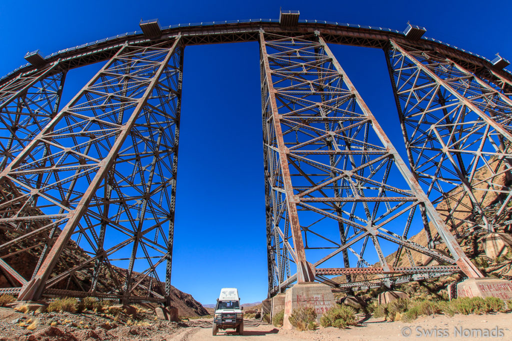 Eisenbahnbrücke La Polvorillo des Tren a las Nubes