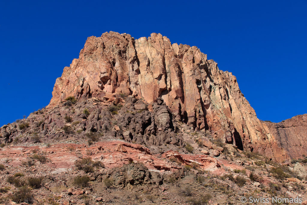 Felswand im Atuel Canyon in Argentinien