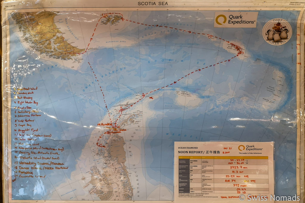 Antarktis Reisebericht Route