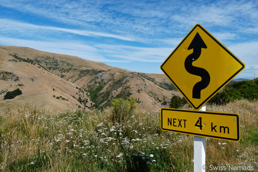 Banks Peninsula Strassenschild