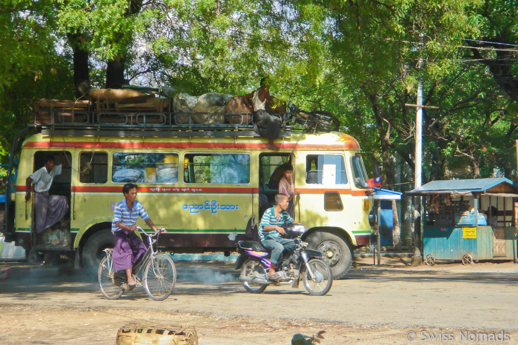 Bus von Bagan nach Mandalay in Burma