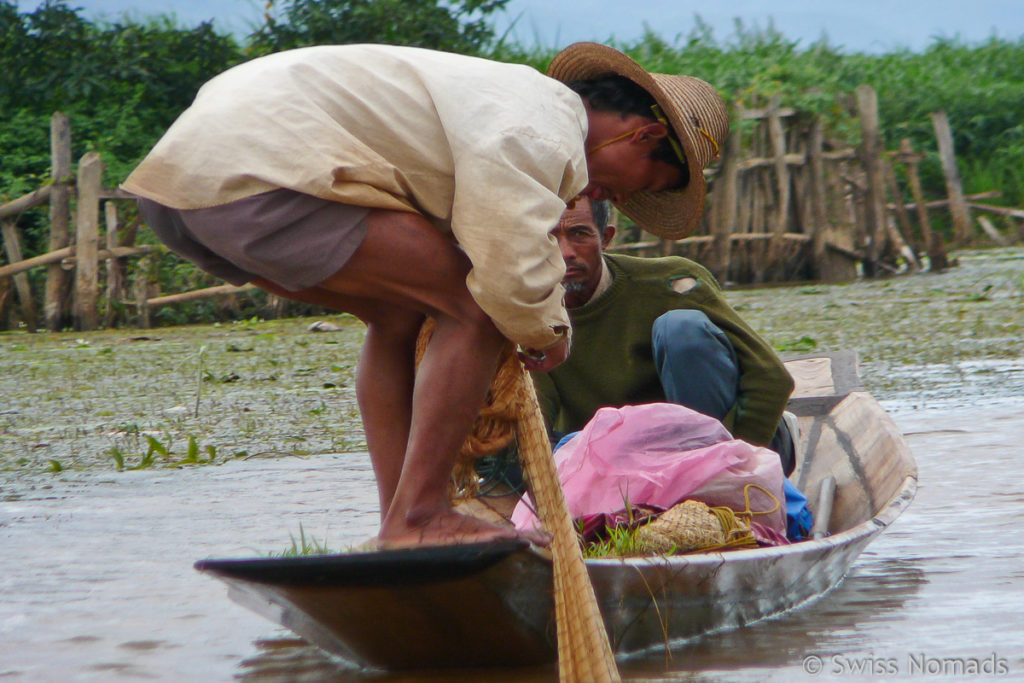 Fischer auf dem Inle-See in Burma