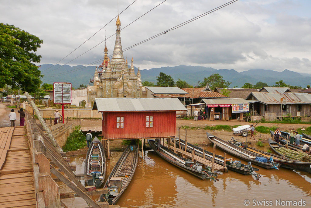 Boote in Nyaung Shwe beim Inle-See