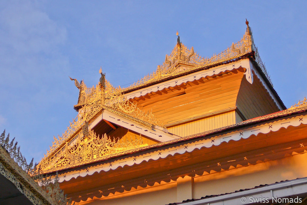 Dach der Shwesandaw Pagode in Pyay