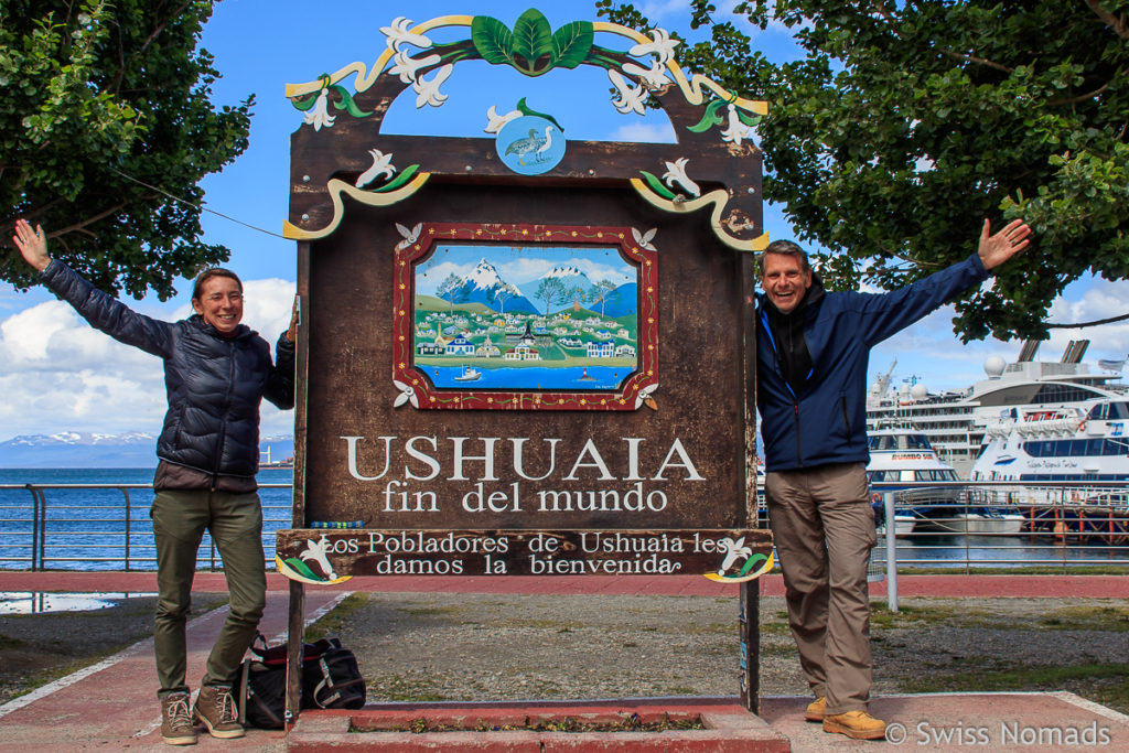 Ushuaia Ende der Welt Schild