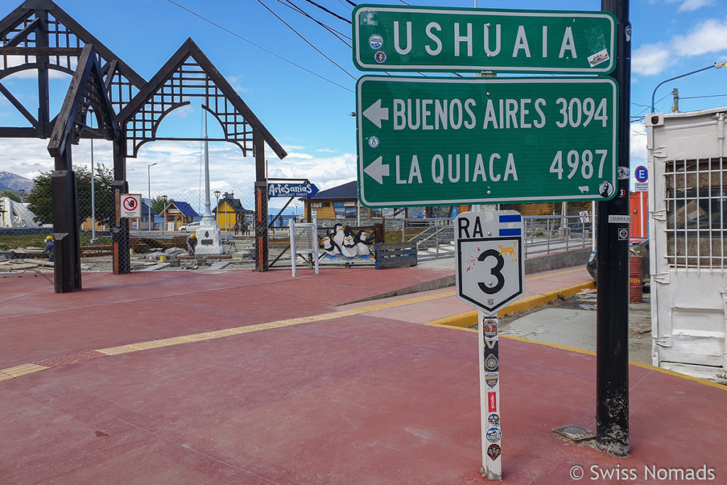 Ushuaia Ruta 3 Schild