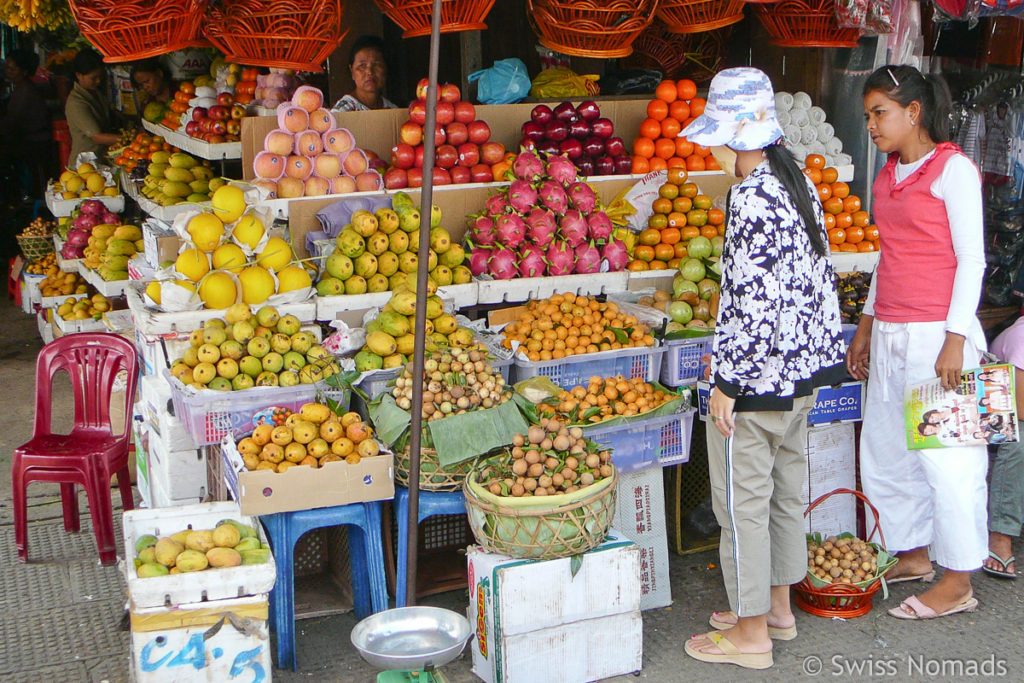 Früchte am Zentralmarkt von Phnom Penh 