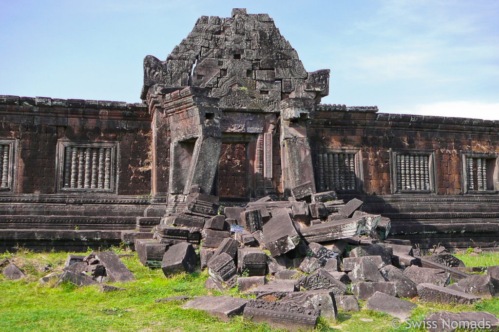 Tempelhalle von Wat Phou bei Pakse