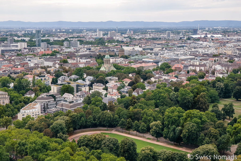 Aussicht vom Fernmeldeturm Mannheim