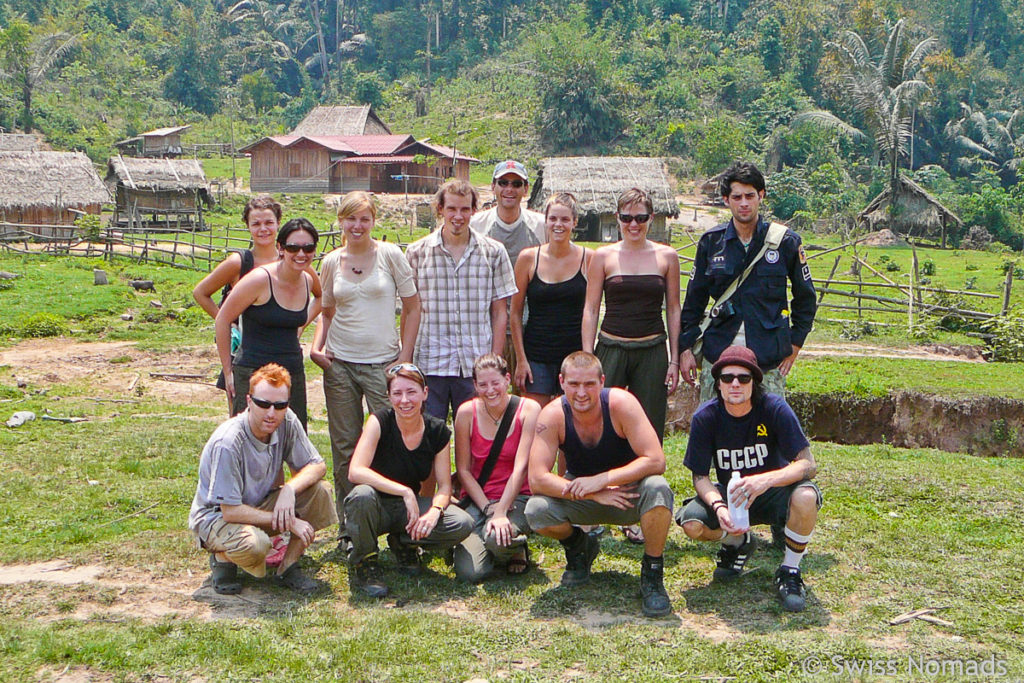 Gruppe des Gibbon Experience Abenteuers