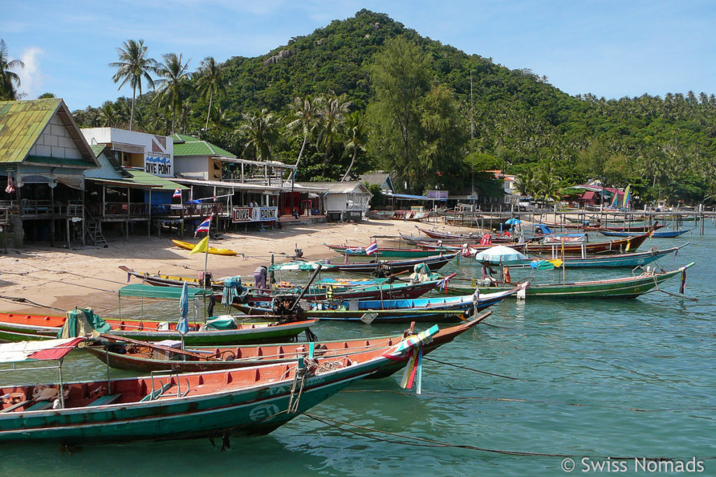 Fischerboote bei Mae Haad auf Koh Tao