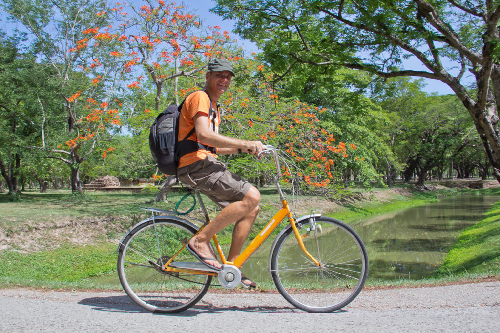 Geschichtspark Sukhothai mit dem Fahrrad