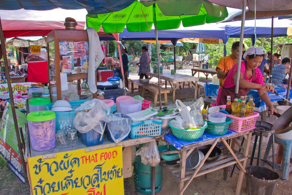 Garküchen beim Sukhothai Geschichtspark 