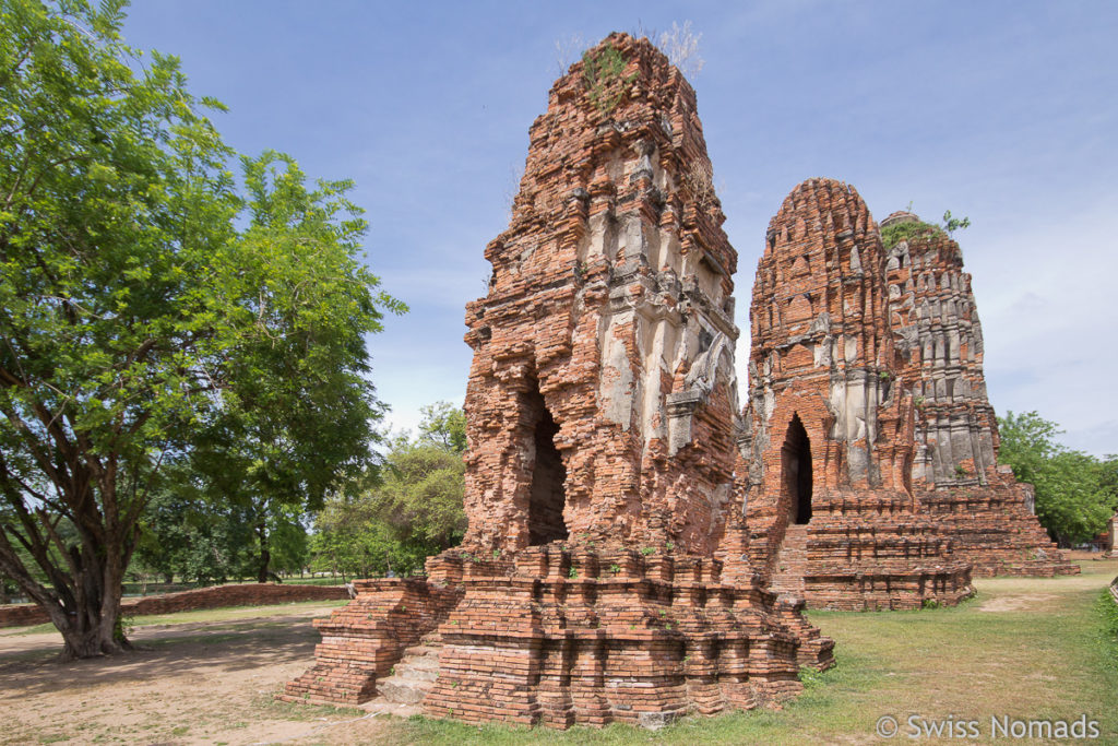 Prangs im Wat Mahathat in Ayutthaya