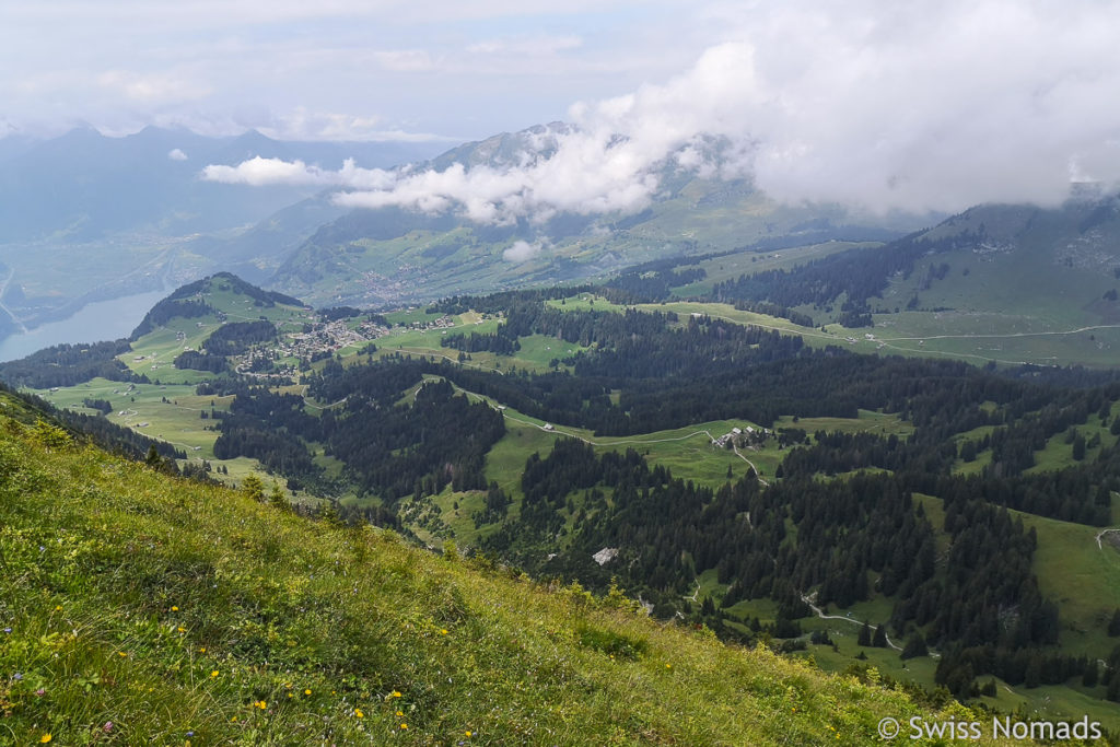 Aussicht auf den Walensee und Amden