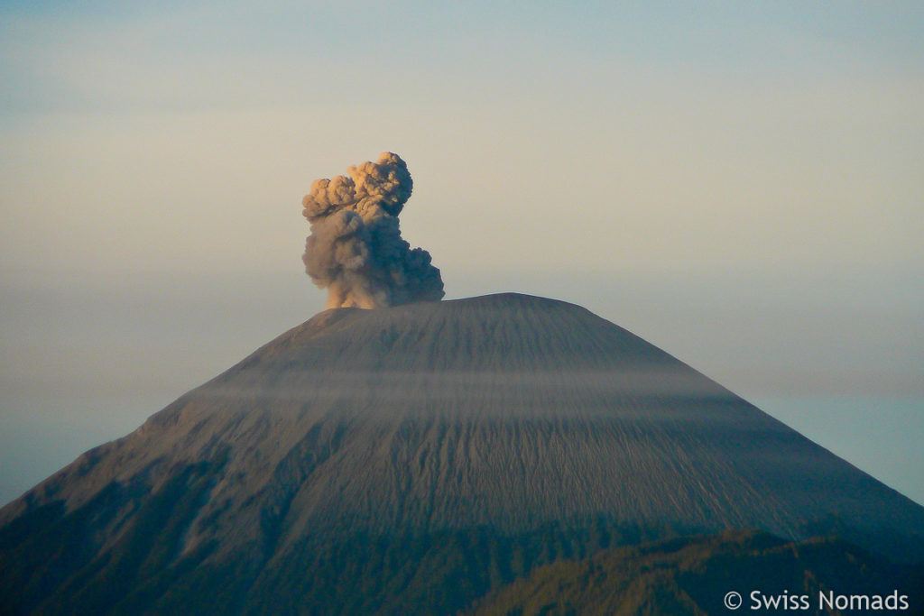 Mount Semeru ist ein aktiver Vulkan