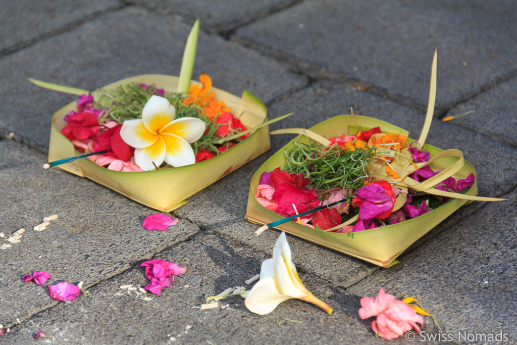 Canangs Opfergaben auf Bali