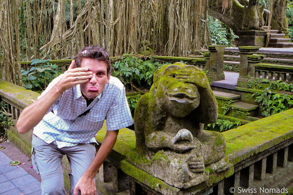 Marcel im Monkey Forest in Ubud