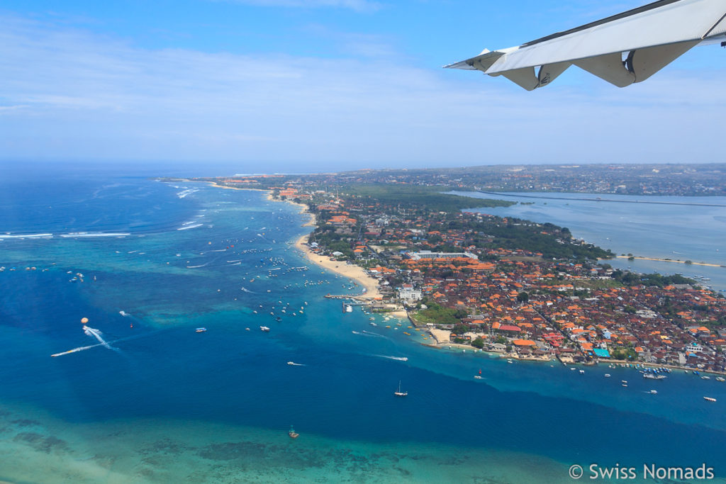 Süden Bali aus dem Flugzeug