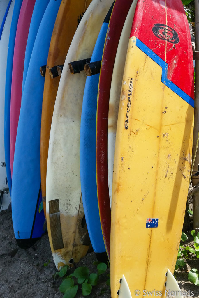 Surfboards am Kuta Beach auf Bali