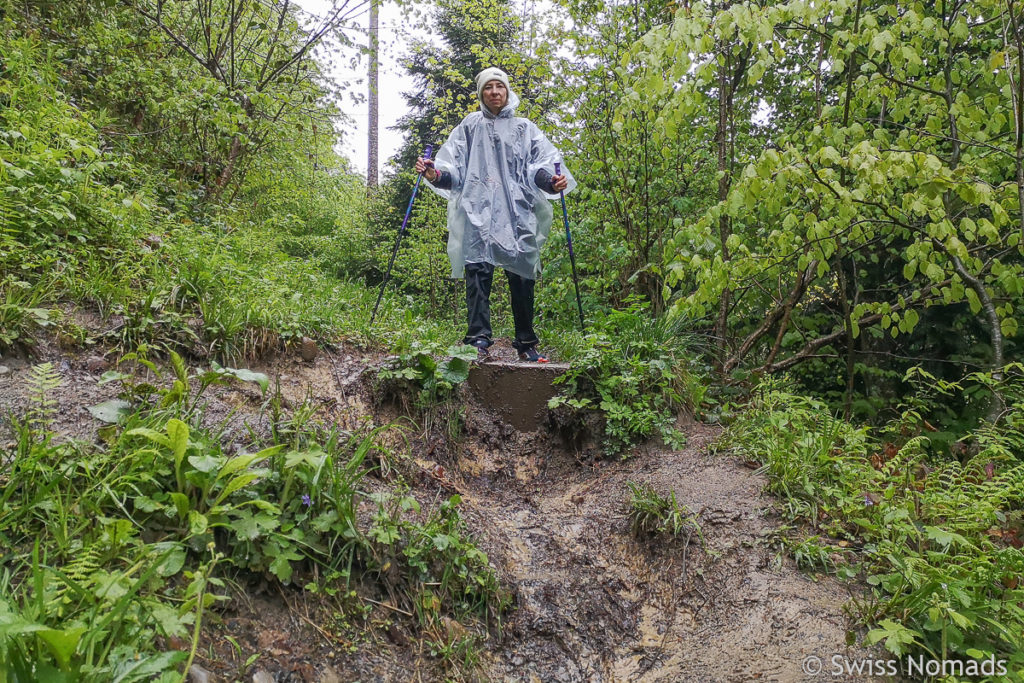 Reni wandert im Regen