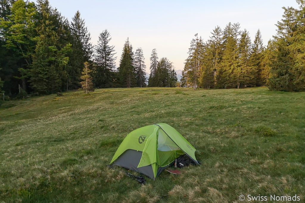 Zelten auf dem Toggenburger Höhenweg