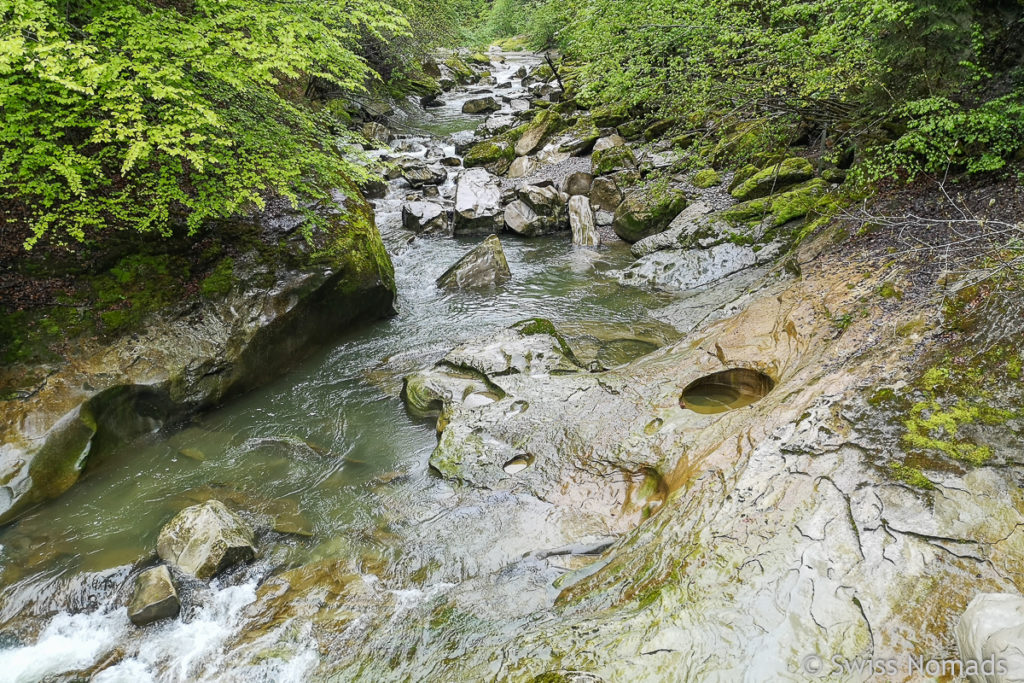 Zusammenfluss der Flüsse Rotbach und Sitter