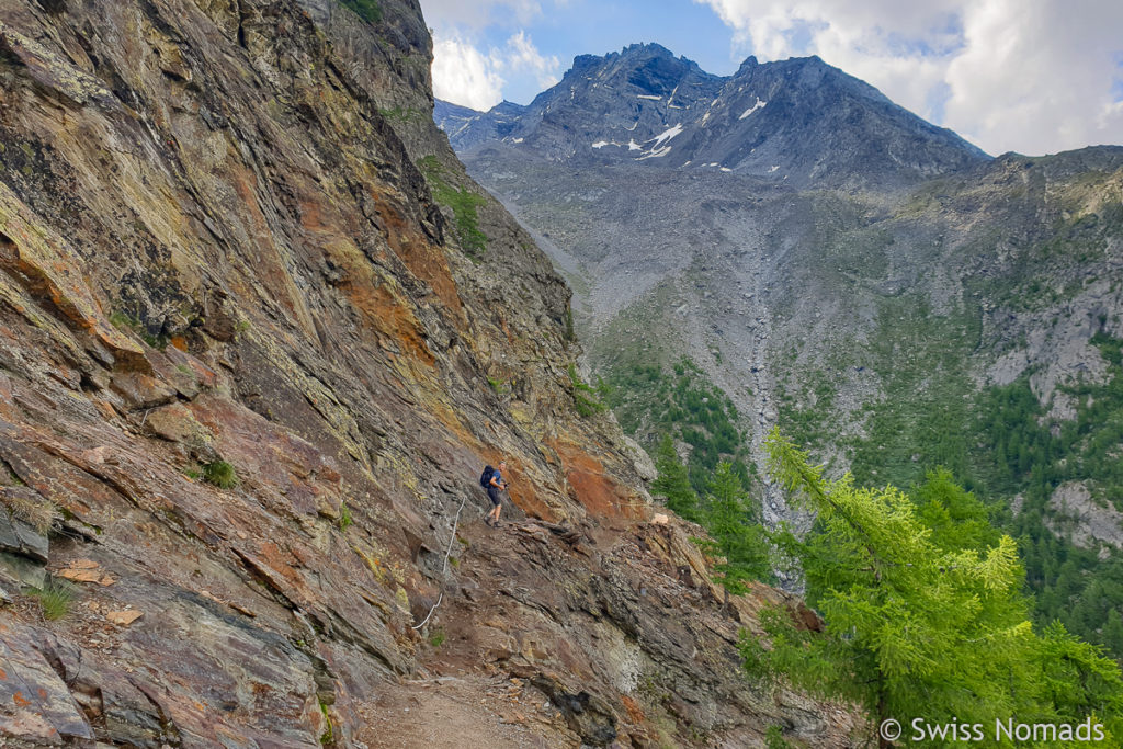 Europaweg Wanderung durch die Felswand