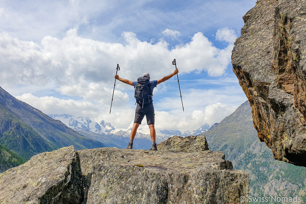 Read more about the article Auf der Europaweg Wanderung über die Charles Kuonen Hängebrücke