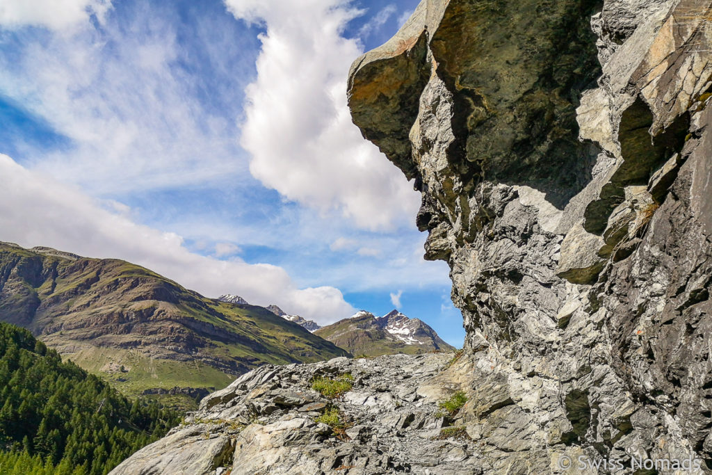 Wanderweg zum Gletschergarten in Zermatt