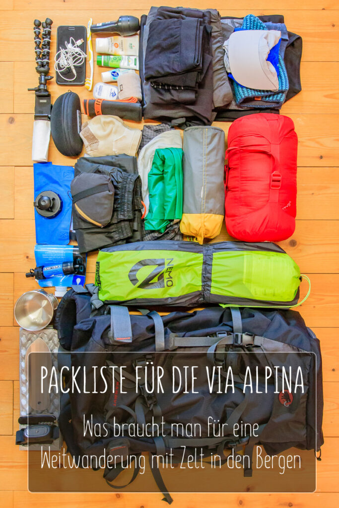 Packliste Via Alpina