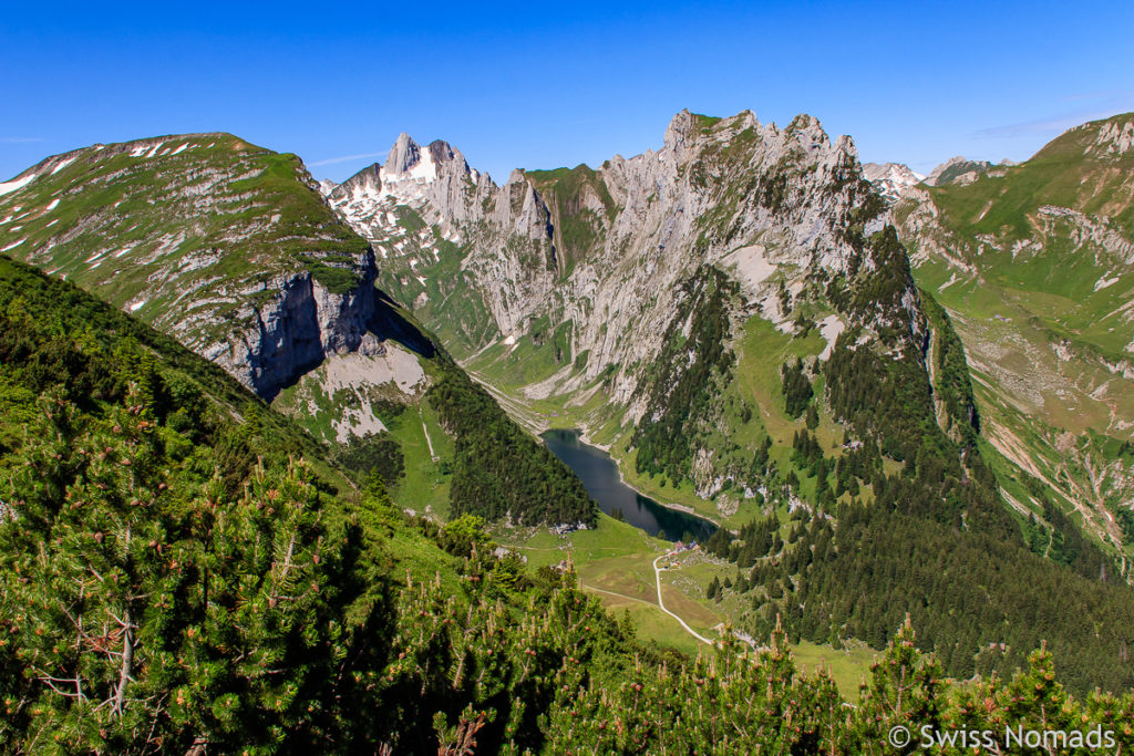 Aussicht auf den Fälensee und Bollenwees