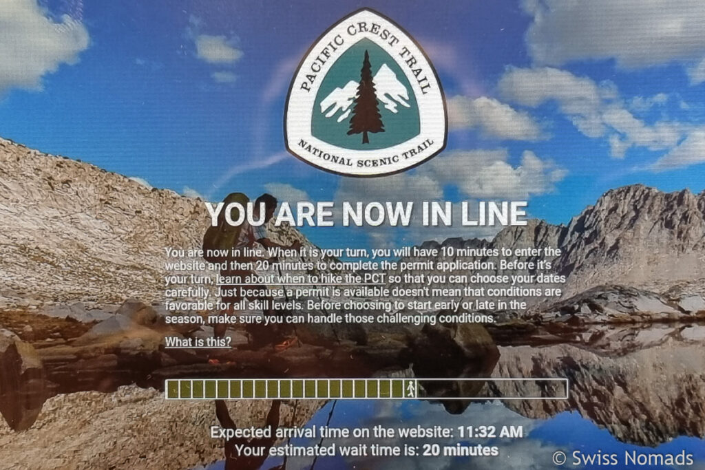 Pacific Crest Trail Permit Prozess nach 45 min