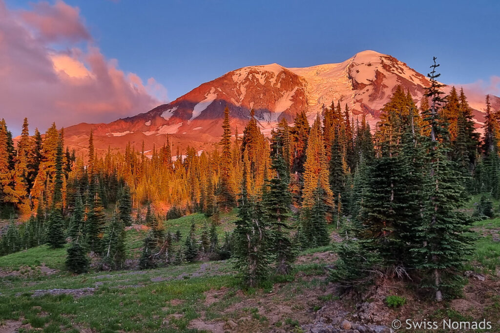 Sonnenuntergang am Mt Adams