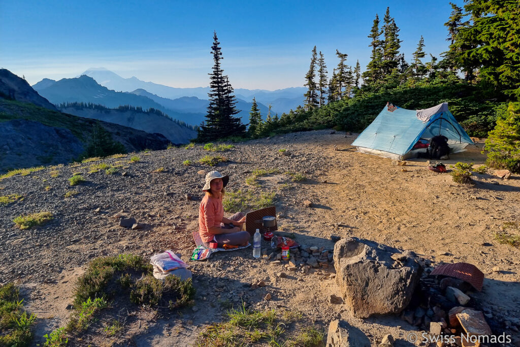 Schlafplatz in der Goat Rocks Wilderness